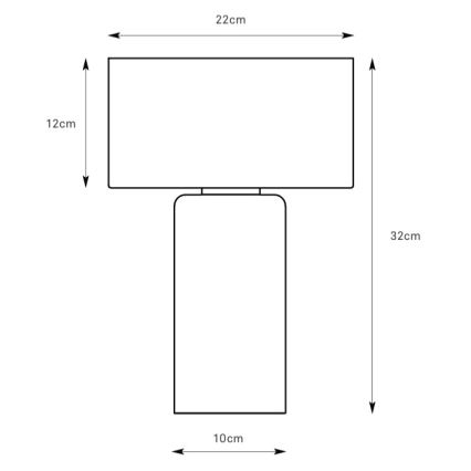 Markslöjd 109146 - Lampe de table CORIN 1xE27/60W/230V, finition or rose