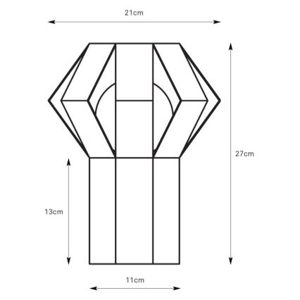 Markslöjd 109148 - Lampe de table OCTA 1xE27/60W/230V marron
