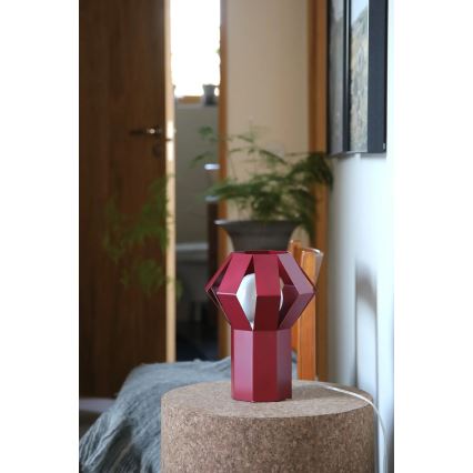 Markslöjd 109150 - Lampe de table OCTA 1xE27/60W/230V bordeaux