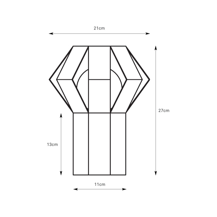 Markslöjd 109150 - Lampe de table OCTA 1xE27/60W/230V bordeaux