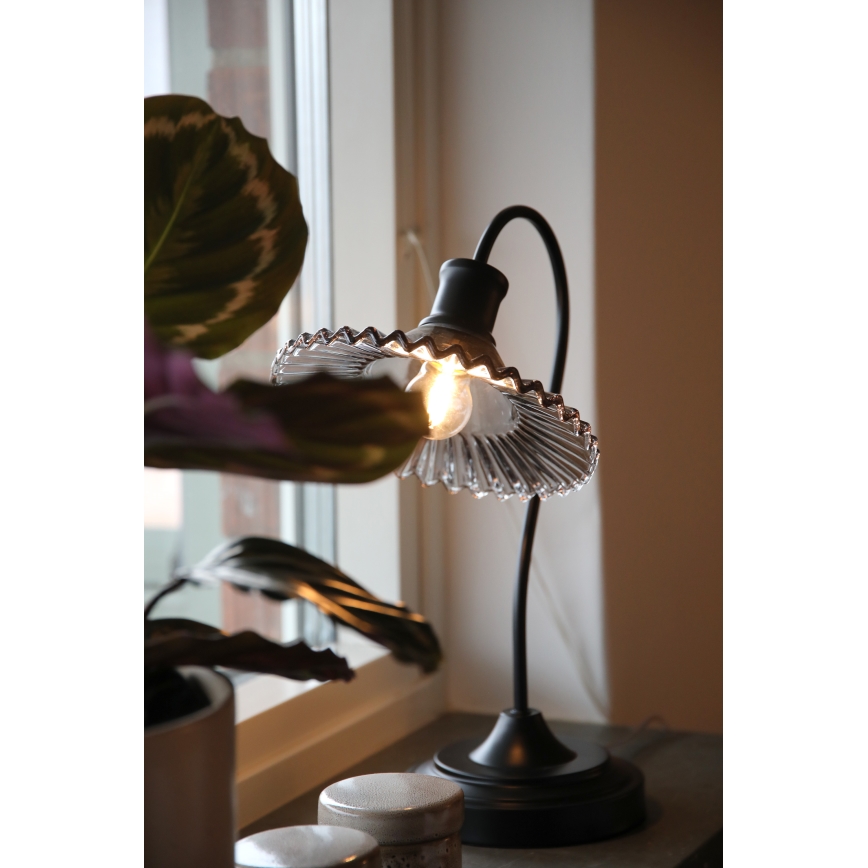Markslöjd 109151 - Lampe de table NOVIA 1xE27/60W/230V noir/gris fumé