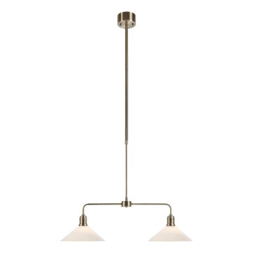Markslöjd 109160 - Suspension sur tige VELA 2xE27/60W/230V blanc/laiton
