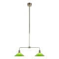 Markslöjd 109161 - Suspension sur tige VELA 2xE27/60W/230V vert/laiton