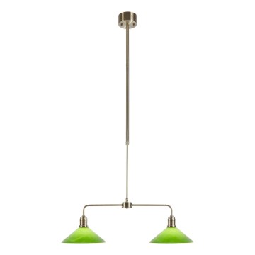 Markslöjd 109161 - Suspension sur tige VELA 2xE27/60W/230V vert/laiton