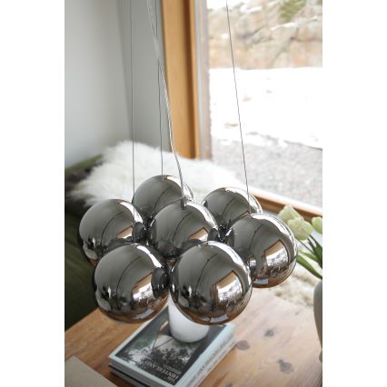 Markslöjd 109167 - Suspension sur câble CUPOLO 7xE14/40W/230V chrome brillant