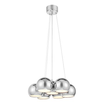 Markslöjd 109167 - Suspension sur câble CUPOLO 7xE14/40W/230V Ø 45 cm chrome brillant