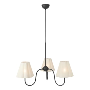 Markslöjd 109172 - Suspension sur câble VEYA 3xE14/40W/230V Ø 90 cm lin/noir