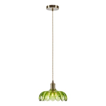 Markslöjd 109177 - Suspension sur câble KURAGE 1xE27/40W/230V laiton/vert fumé