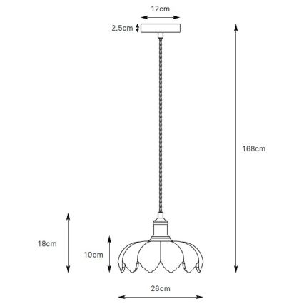 Markslöjd 109177 - Suspension sur câble KURAGE 1xE27/40W/230V laiton/vert fumé