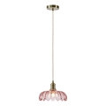 Markslöjd 109178 - Suspension sur câble KURAGE 1xE27/40W/230V laiton/rose fumé