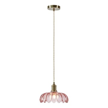 Markslöjd 109178 - Suspension sur câble KURAGE 1xE27/40W/230V laiton/rose fumé