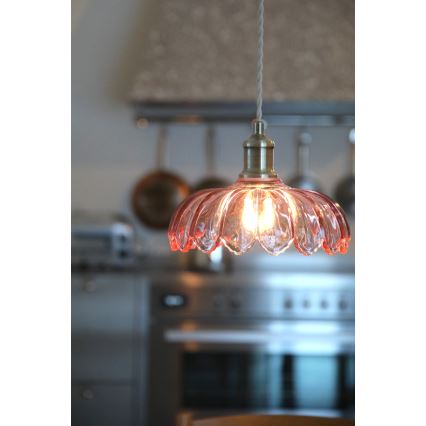Markslöjd 109178 - Suspension sur câble KURAGE 1xE27/40W/230V laiton/rose fumé
