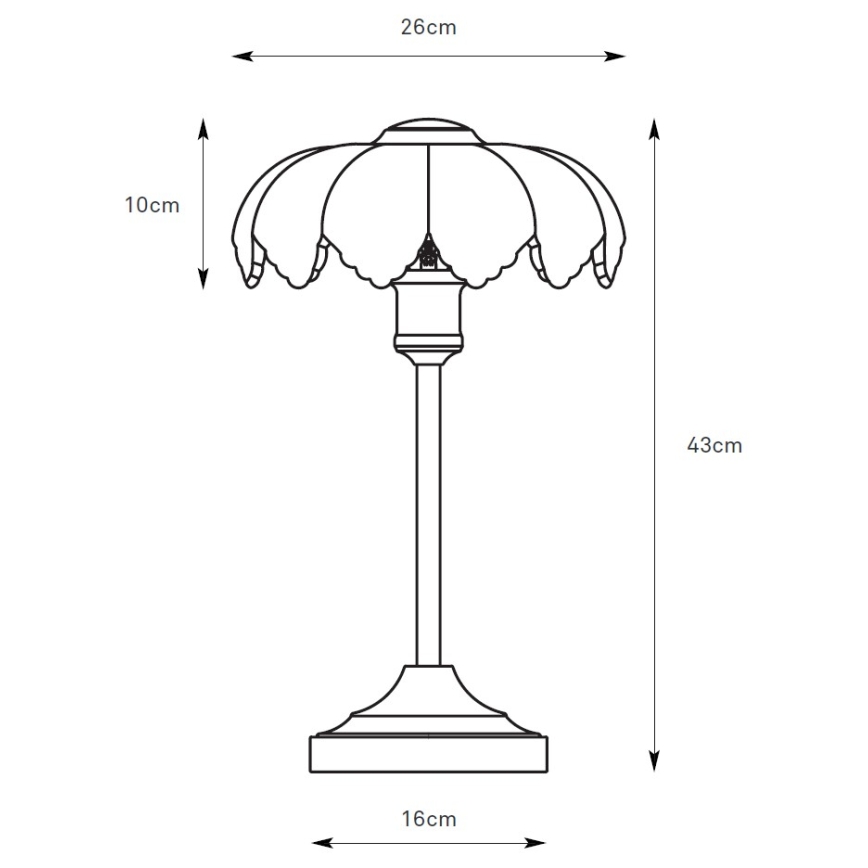 Markslöjd 109179 - Lampe de table KURAGE 1xE27/60W/230V laiton/blanche