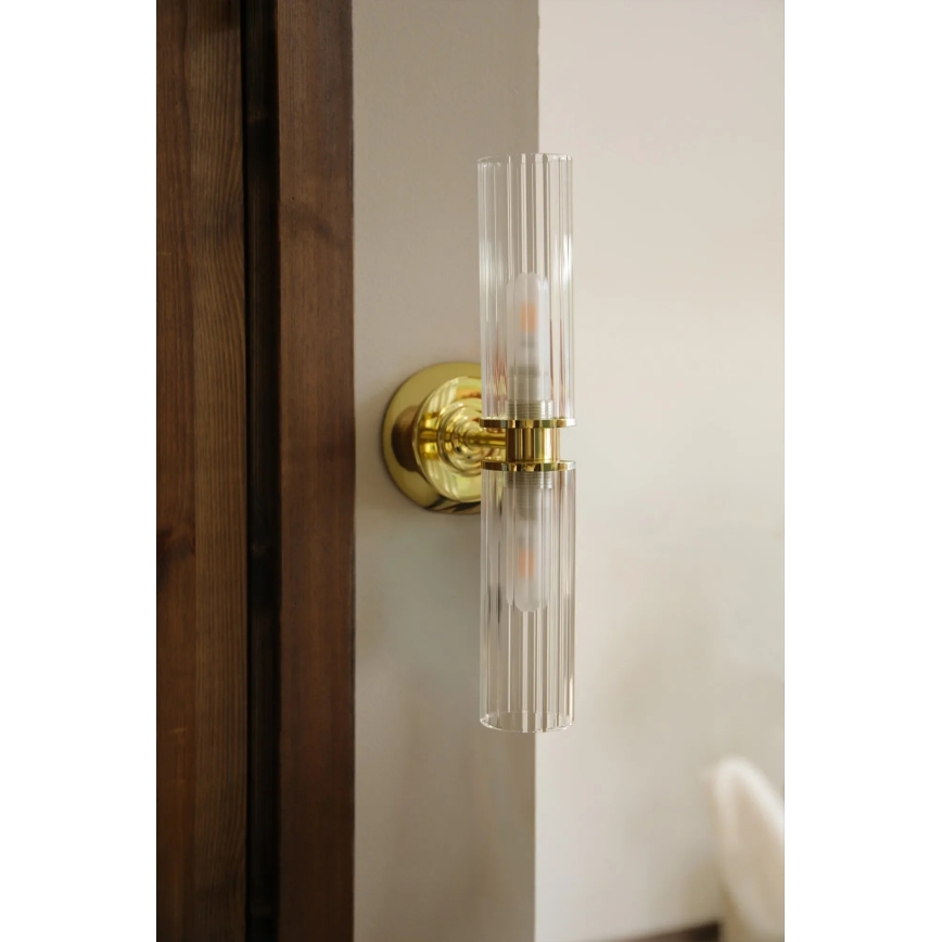 Markslöjd 109236 - Applique murale pour salle de bains RIMINI 2xG9/20W/230V IP44 laiton
