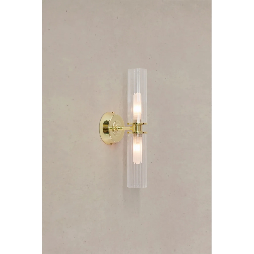 Markslöjd 109236 - Applique murale pour salle de bains RIMINI 2xG9/20W/230V IP44 laiton
