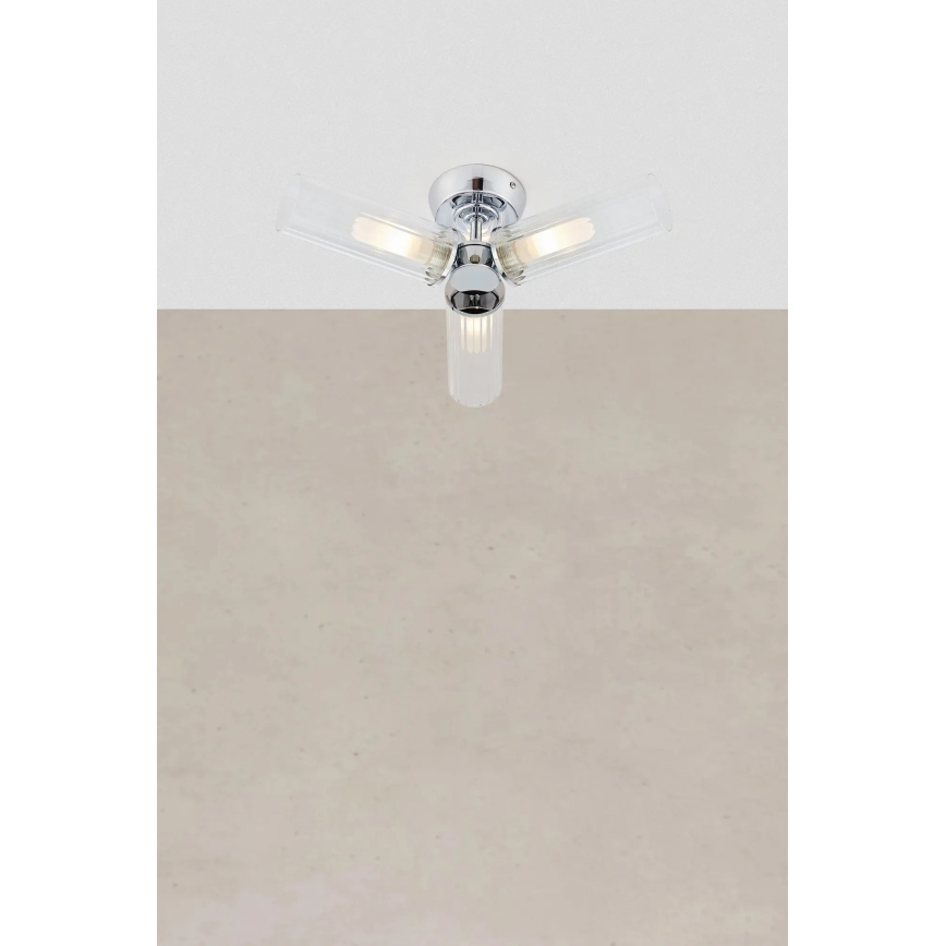 Markslöjd 109237 - Plafonnier de salle de bains à montage en surface RIMINI 3xG9/20W/230V IP44 chromé brillant