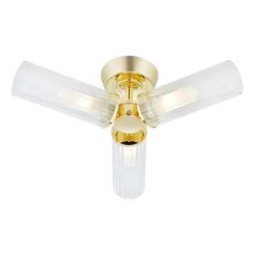 Markslöjd 109238 - Plafonnier pour salle de bains RIMINI 3xG9/20W/230V IP44 laiton