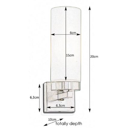 Markslöjd 234744 - Applique murale de salle de bain STELLA 1xE14/40W/230V IP44