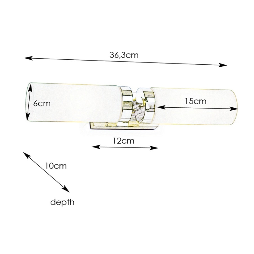 Markslöjd 234841, 450712 - Luminaire salle de bain STELLA 2xE14/40W/230V IP44