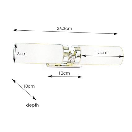 Markslöjd 234844, 450712 - Luminaire salle de bain STELLA 2xE14/40W/230V IP44
