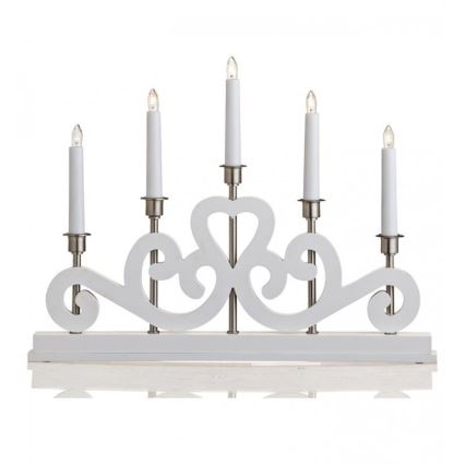 Markslöjd 700640 - Chandelier de Noël SVANEHOLM 5xE10/3W/230V blanc