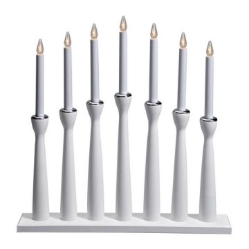 Markslöjd 702232 - Bougeoir de Noël MASESKÄR 7xE10/3W/230V blanc
