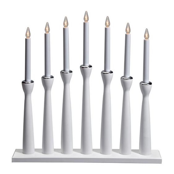Markslöjd 702232 - Bougeoir de Noël MASESKÄR 7xE10/3W/230V blanc