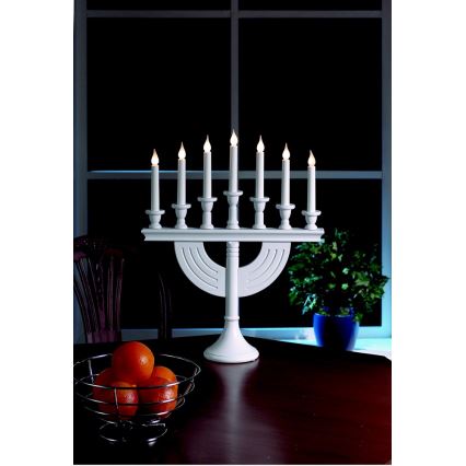 Markslöjd 703656 - Bougeoir de Noël TORPA 7xE10/3W/230V blanc
