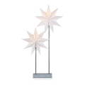 Markslöjd 703867 - Décoration de Noël DUVA 2xE14/25W/230V gris