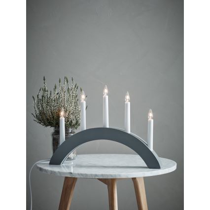 Markslöjd 704470 - Bougeoir de Noël ATLE 5xE10/3W/230V gris