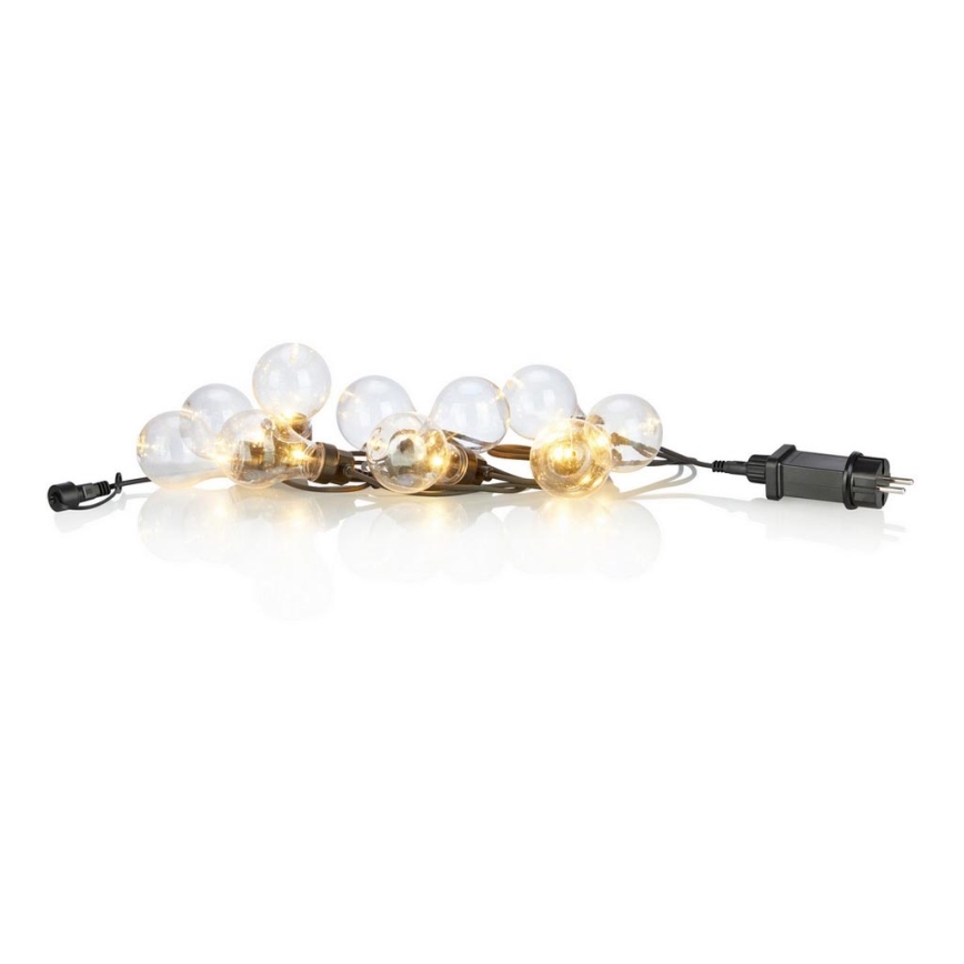 Markslöjd 704478 - Guirlande de Noël d'extérieur LED FEST 10xLED 7,5m IP44 blanc chaud