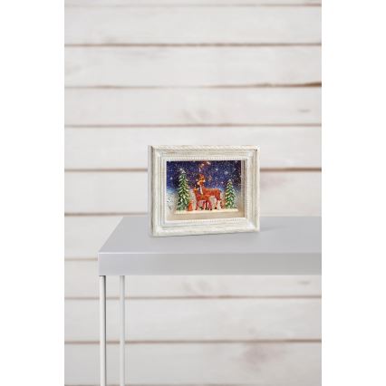 Markslöjd 705554 - Décoration de Noël REINHARD LED/0,06W/4xAA/blanc chaud blanc/patine