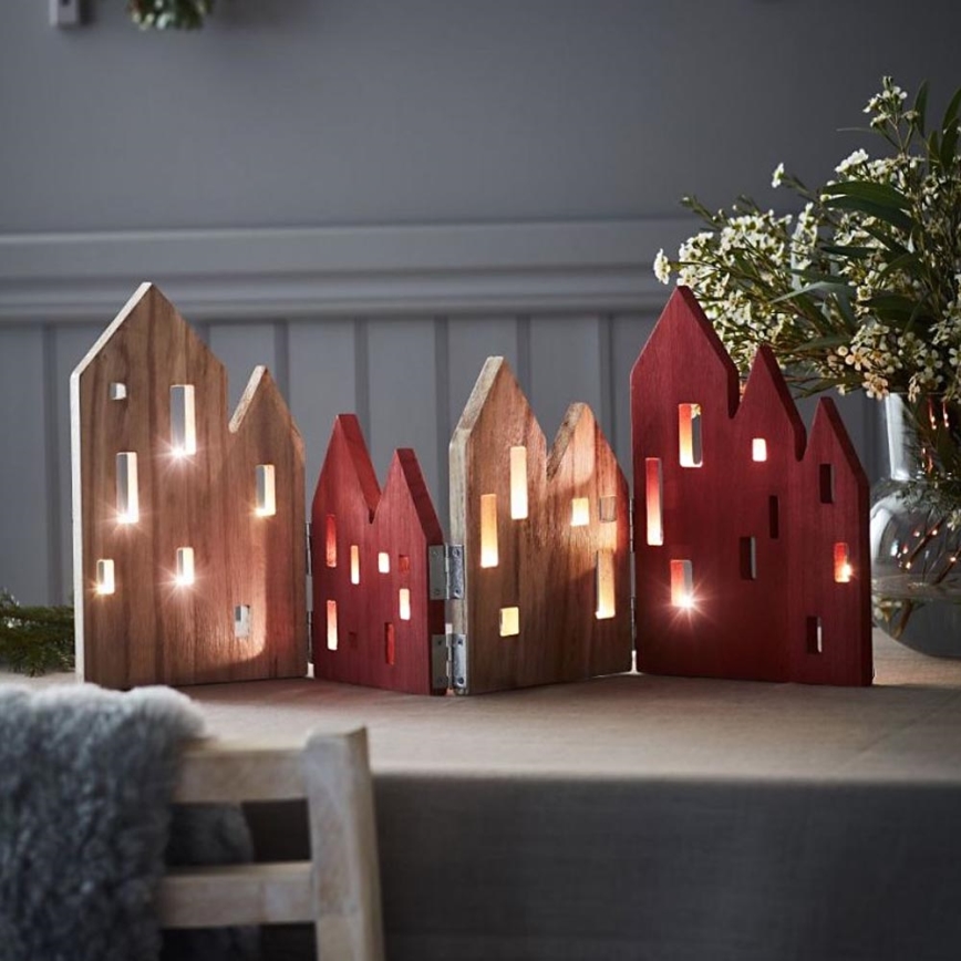 Markslöjd 705743 - Décoration de Noël LED VIEW LED/0,9W/3V bois/rouge