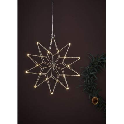 Markslöjd 705750 - Décoration de Noël LED GLEAM LED/0,6W/3xAA argent