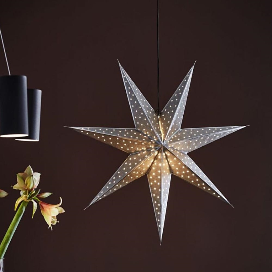 Markslöjd 705769 - Décoration de Noël GLITTER 1xE14/25W/230V d. 45 cm argent