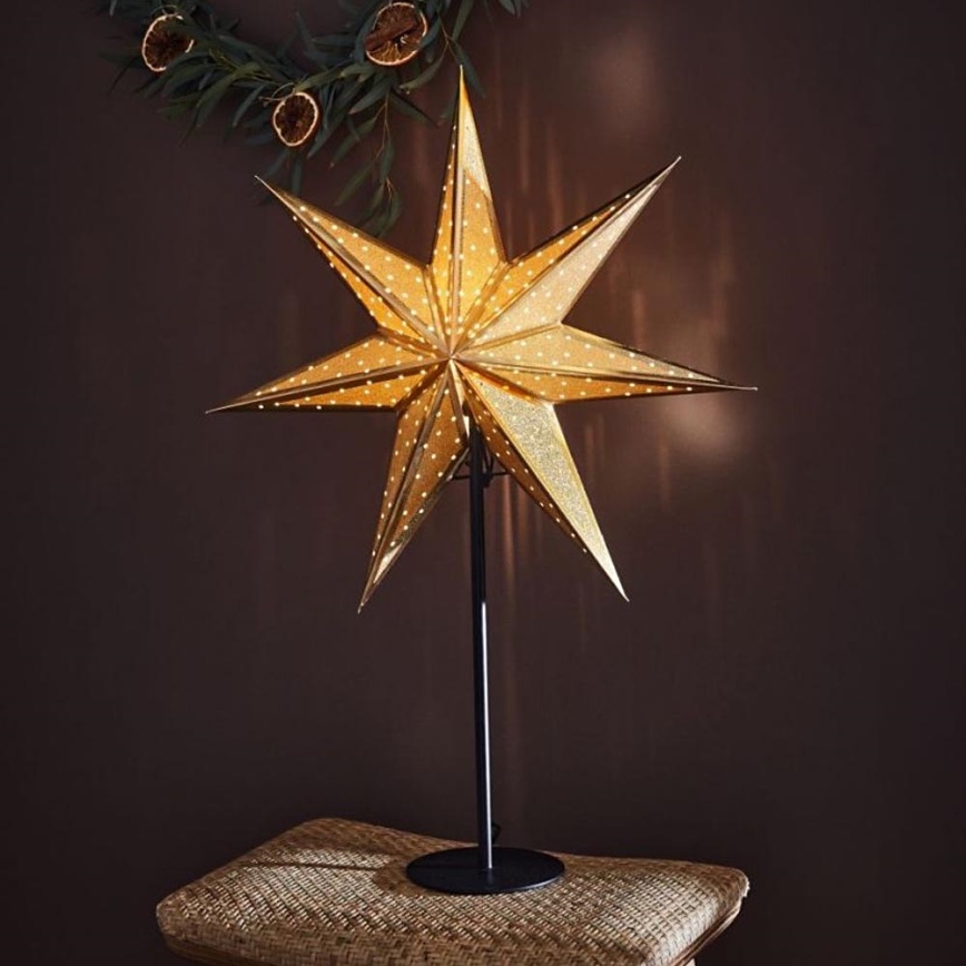 Markslöjd 705795 - Décoration de noël GLITTER 1xE14/25W/230V 65 cm noir/doré