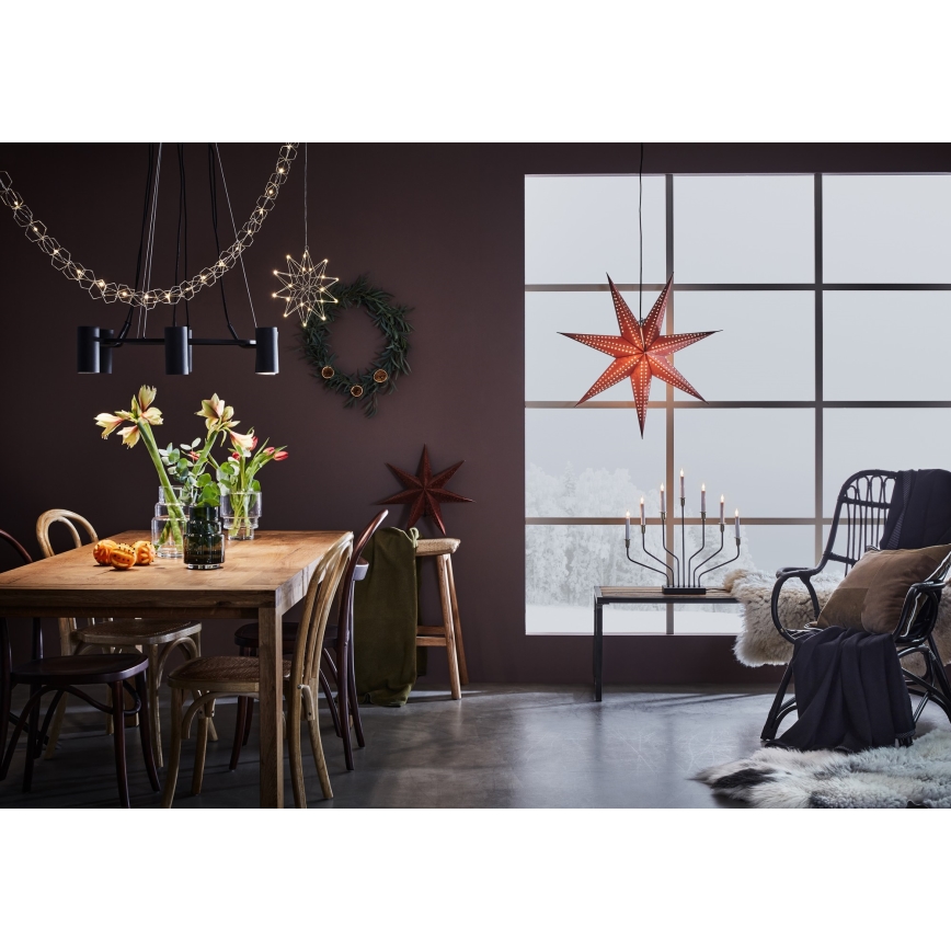 Markslöjd 705808 - Décoration de Noël EMBLA 1xE14/25W/230V d. 75 cm rouge
