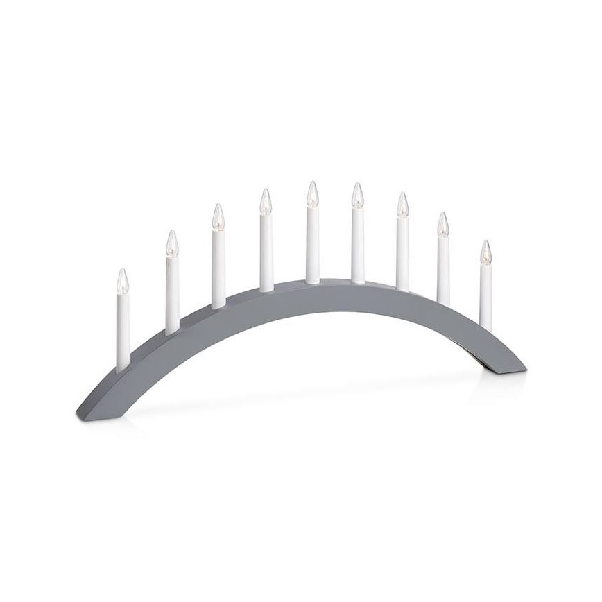 Markslöjd 705811 - Bougie de Noël ATLE 9xE10/3W/230V grise