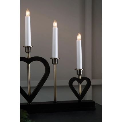 Markslöjd 705938 - Chandelier de Noël MELISSA 5xE10/3W/230V noir/laiton