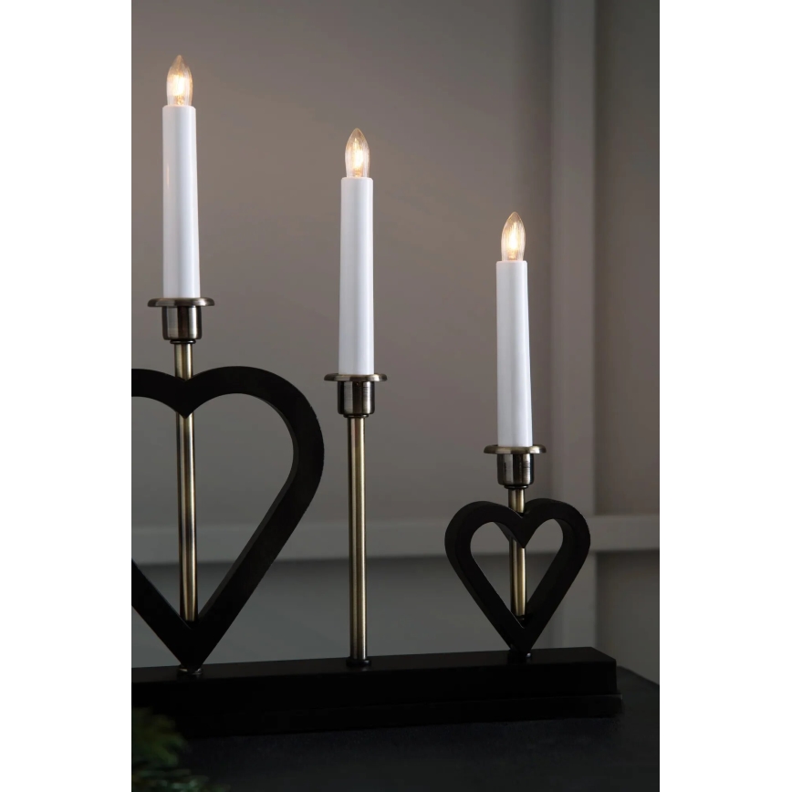 Markslöjd 705938 - Chandelier de Noël MELISSA 5xE10/3W/230V noir/laiton