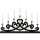 Markslöjd 705966 - Chandelier de Noël NIGHTFALL 7xE10/3W/230V noir/laiton