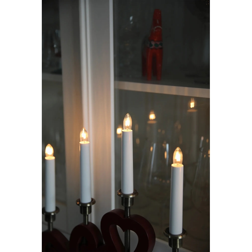 Markslöjd 706211 - Chandelier de Noël ENEBY 5xE10/3W/230V rouge/laiton
