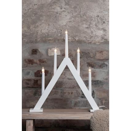 Markslöjd 706222 - Chandelier de Noël ARIELE 5xE10/3W/230V pin/blanc