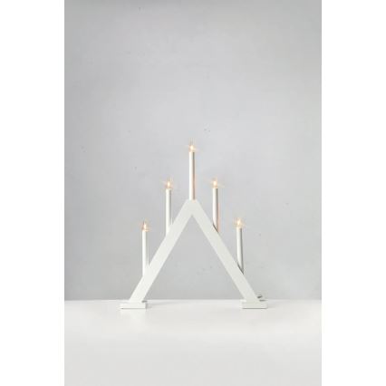 Markslöjd 706222 - Chandelier de Noël ARIELE 5xE10/3W/230V pin/blanc