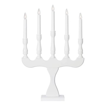 Markslöjd 706278 - Chandelier de Noël SVANEHOLM 5xE10/3W/230V, pin/blanc