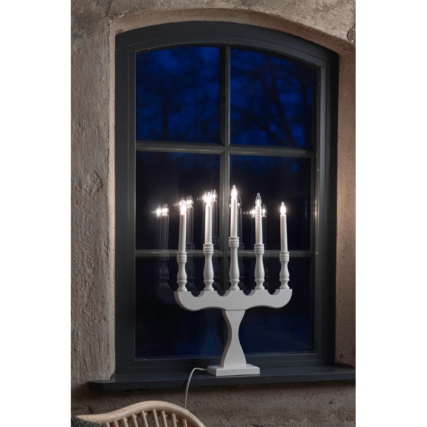 Markslöjd 706278 - Chandelier de Noël SVANEHOLM 5xE10/3W/230V, pin/blanc