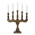 Markslöjd 706280 - Bougeoir de Noël SVANEHOLM 5xE10/3W/230V pin/marron