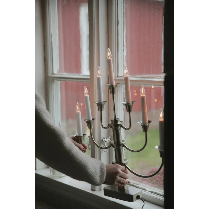 Markslöjd 706282 - Chandelier de Noël GYLLING 7xE10/3W/230V laiton