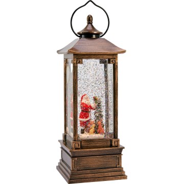 Markslöjd 706445 - décoration LED de Noël NOEL LED/0,5W/3xAA lanterne bronze