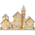Markslöjd 706447 - Décoration de Noël LED VILLAGE LED/0,24W/2xAA en contreplaqué